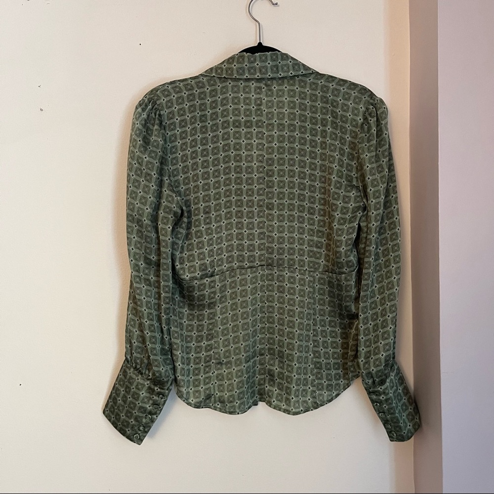 Ann Taylor Printed Button Down Polyester Blouse - image 2